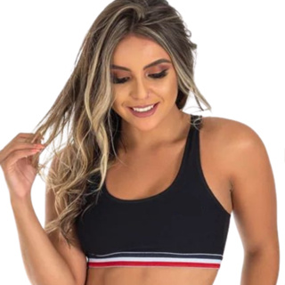 KIT 3 Top Fitness Nadador Microfibra Sem Bojo Roupa Feminina Yoga Pilates Para Crossfit
