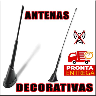 Antena Automotiva Haste Decorativa Universal Preta ABS em Oferta na Shopee