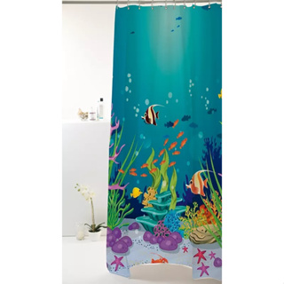 Cortina Box Banheiro Antimofo Peva 180x160cm C/ Ganchos