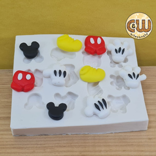Molde Silicone Kit Mickey Mouse Confeitaria e Artesanato - Biscuit - Festa