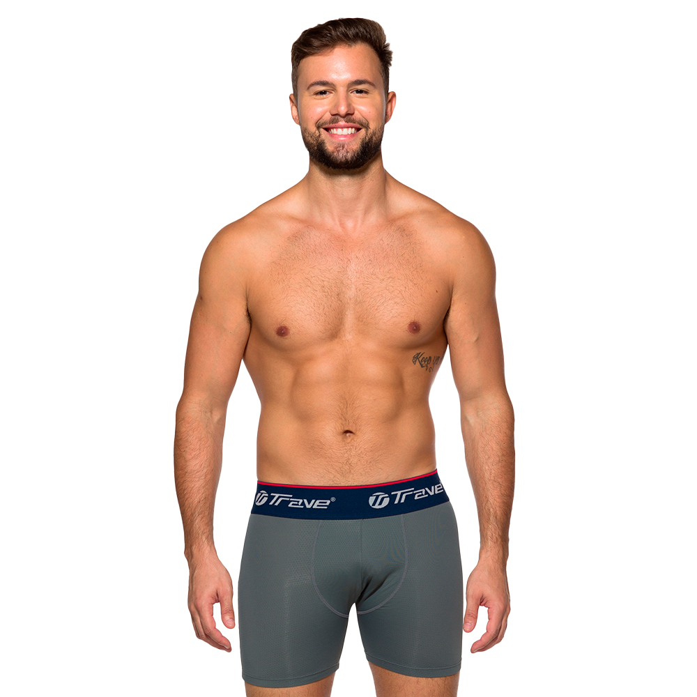 Cueca Boxer Box Dryfit Respiravel Long Leg Academia Confortável Tradicional  Adulto Masculino