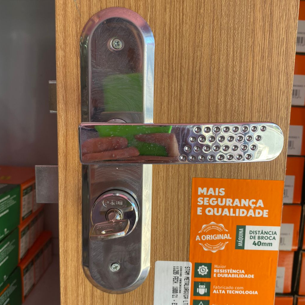 Fechadura Tetra de Porta De Madeira Inox Externa 1800/21 Espelhada ...