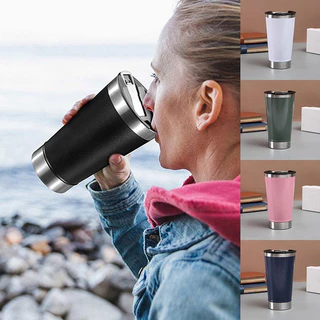 copo térmico 473ml com tampa e abridor de garrafa conserva quente e frio