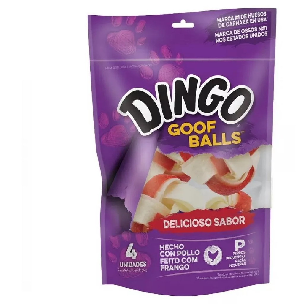 Osso Dingo Caes Premium Goof Balls 4 Pk Shopee Brasil