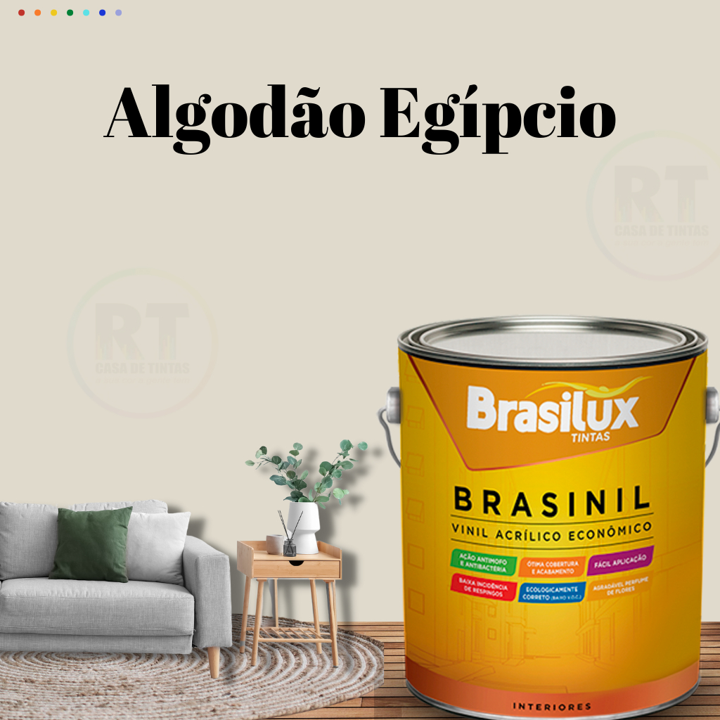 Tinta Parede Algodão Egípcio Acrilica Brasinil Anti Mofo 3,2L | Shopee ...