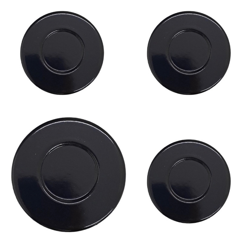 Kit Com 4 Tampinhas Espalhador De Chamas Cooktop 4 Bocas Fischer