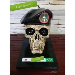 Caveira BOPE Personalizada c/ Base