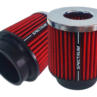 Filtro de Ar Esportivo Spectrum Duplo Fluxo Cromado - 62mm