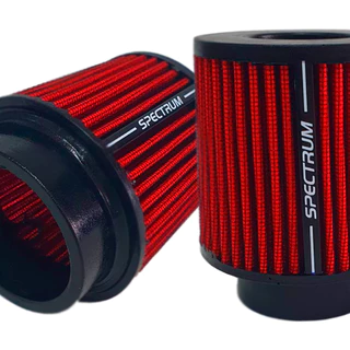 Filtro de Ar Esportivo Spectrum Duplo Fluxo Preto- 62mm