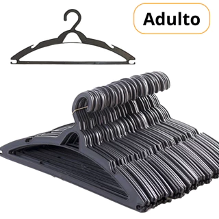 Kit 50 75 100 Cabides Premium Preto Para Lojas Pronta Entrega Adulto Reforçado - Cabide Resistente e barato