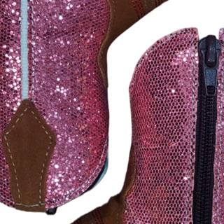 Bota Texana Baby Bebê Country Unissex Menino Menina Rosa Com Glitter Azul Café Promoção