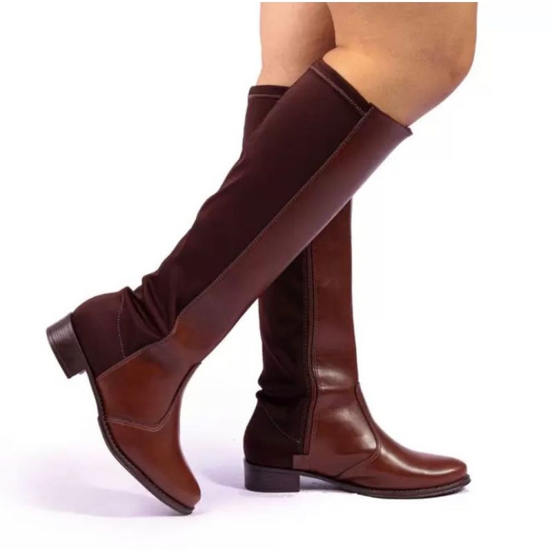 Bota Feminina Cano Alto Salto Montaria Baixo Beira Rio Over | Shopee Brasil