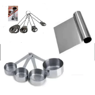 Medidor Inox 10 Pecas 4 Xícaras + 4 Colher + Espátula Rita Lobo