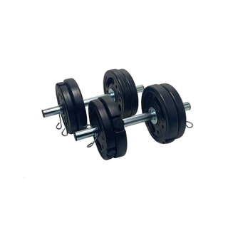 Kit anilha 12 kg com 2 x barras 40 cm 4 x 1 kg + 4 x 2 kg