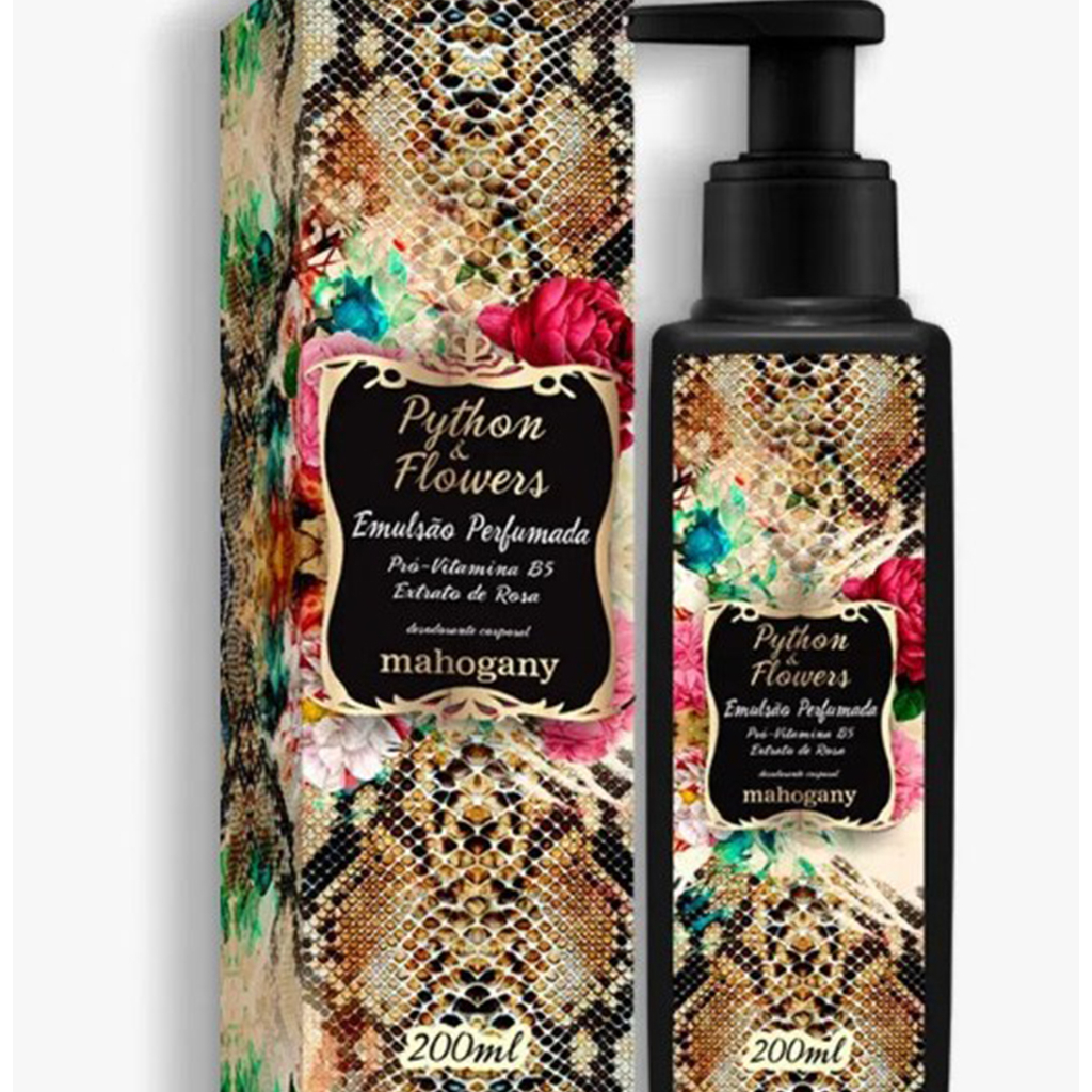 Python Flowers Hidratante Corporal Mahogany 200 Ml | Shopee Brasil