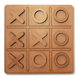 Jogo da Velha Tic Tac Toe em Madeira mdf