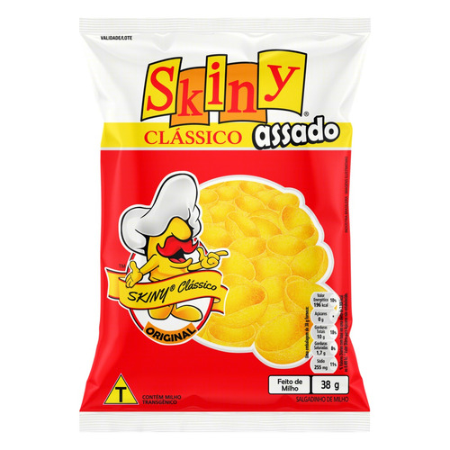 kit 10 pacotes de skiny clássico sabor original de 38 gramas. | Shopee ...