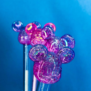 CANETA MICKEY GLITTER TRANSPARENTE Papelaria criativa