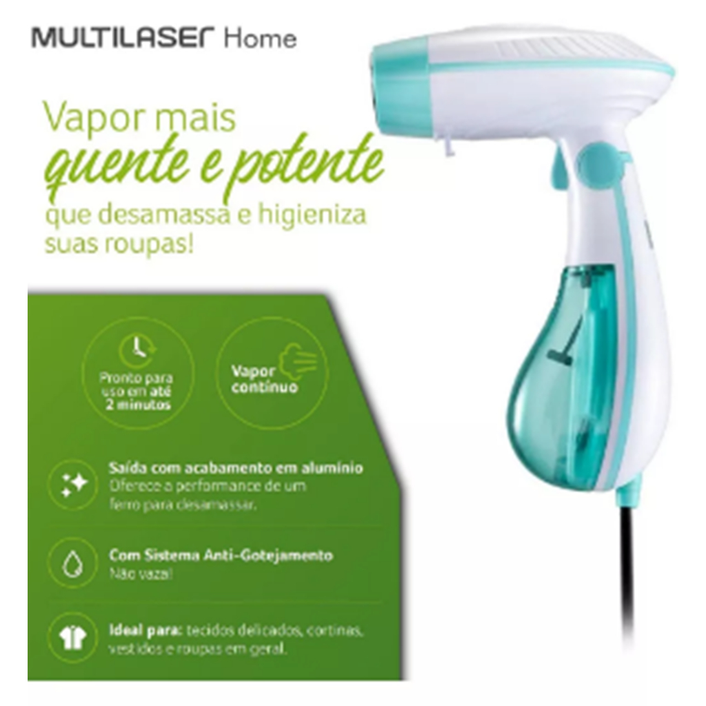 Passadeira A Vapor Portatil Vaporizador Passador De Roupas Multilaser ...