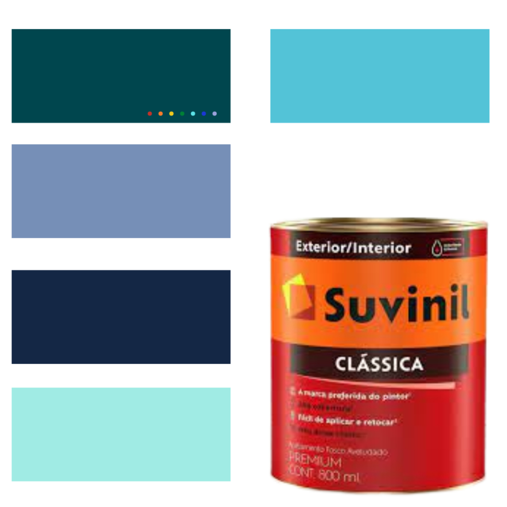 Tinta Para Parede Azul Suvinil Clássica ml Cor Premium Cor Azul Céu Cor Azul Tempestade