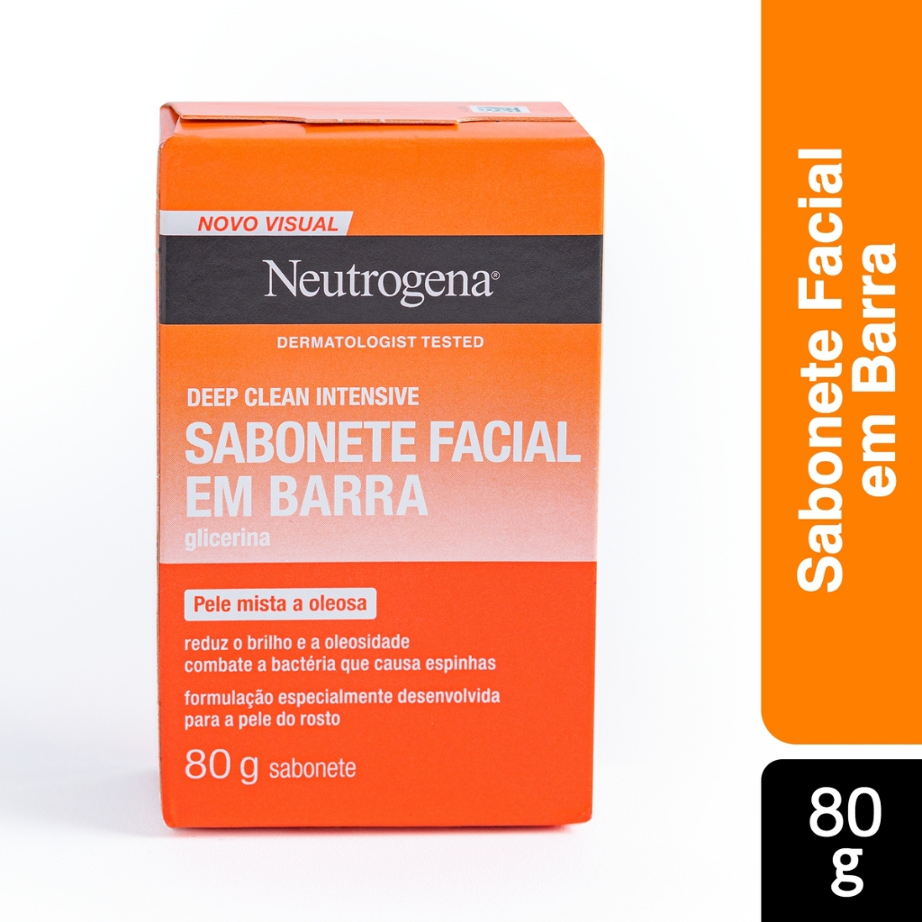 Sabonete Facial Em Barra Neutrogena Deep Clean Pele Mista a Oleosa (80g ...
