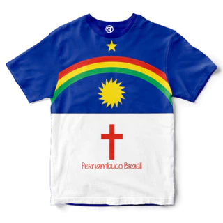 Camiseta Camisa Bandeira Estado Pernambuco Brasil