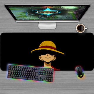 Mousepad Gamer, Tamanhos variados, Anime - LUFFY PRETO ONE PIECE