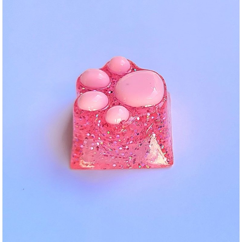 Tecla de Patinha Rosa ou Roxa com Glitter | Keycaps | Teclado Mecânico ...