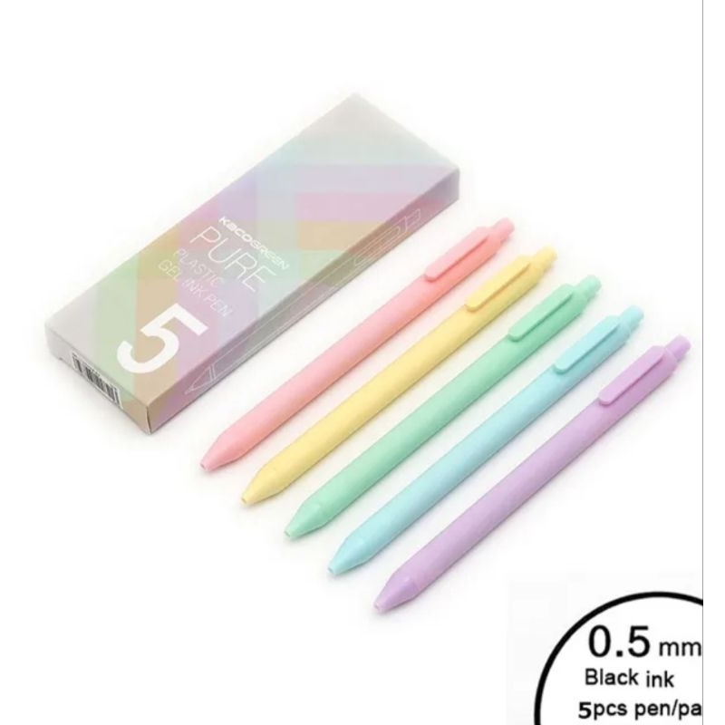 Kit Caneta A Gel Tom Pastel 5 Cores 0 5 Shopee Brasil