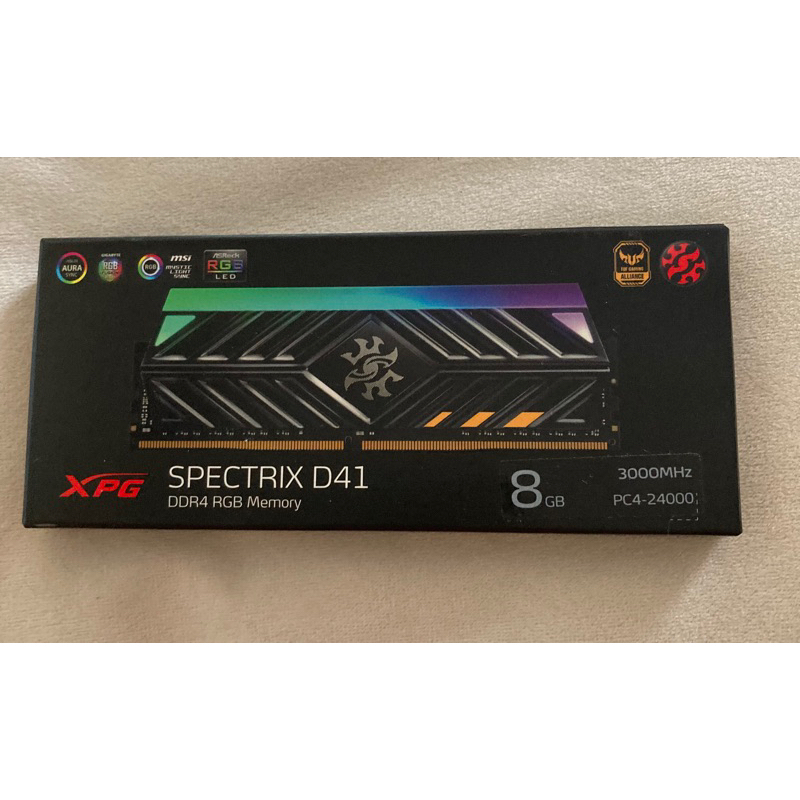 Memória RAM 8Gb XPG Spectrix D41 RGB, 3000Mhz DDR4 AX4U300038G16