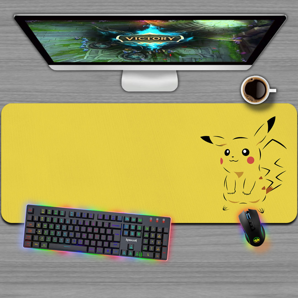 Mousepad Gamer, Tamanhos variados, Anime - PIKACHU POKEMON