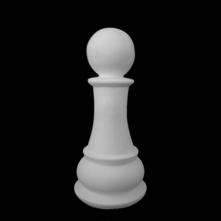 kit 6 peças de xadrez gesso cru rei rainha peão bispo torre cavalo  Escultura de xadrez