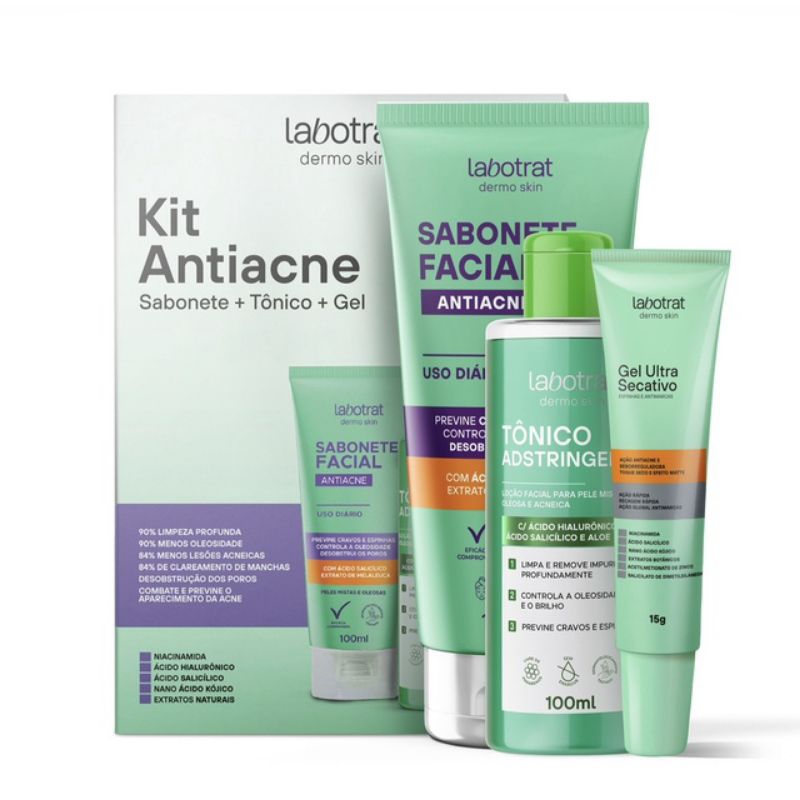 KIT ANTI ACNE 3 (PRODUTOS) | Shopee Brasil