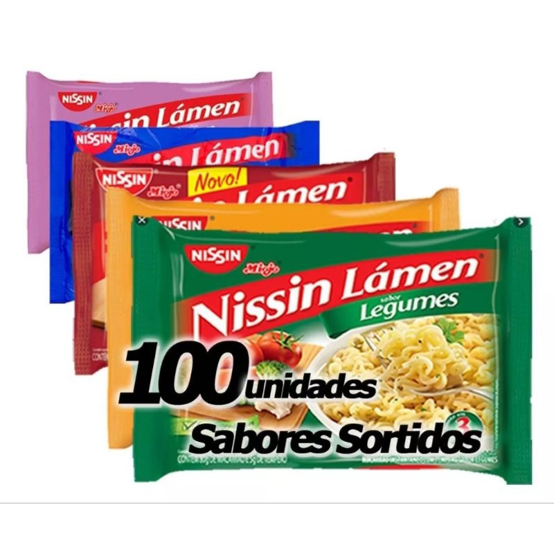 Nissin Miojo Atacado 100 Unidades - 5 Sabores A Escolher