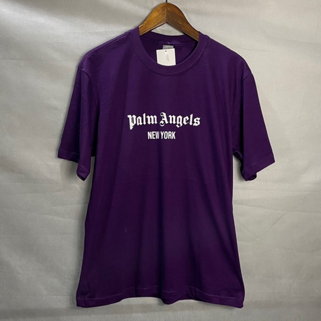 Camiseta camisa Palm angels roxa unissex algodão