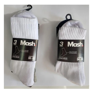 Kit 12 Pares Meias Grossas De Algodão Cano Longo Sport atacado menos preco