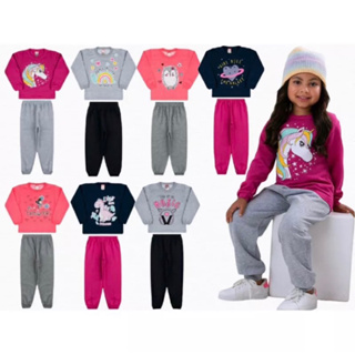 Kit 10 Peças Moletom Feminino Infantil Menina Bebê 1 a 8