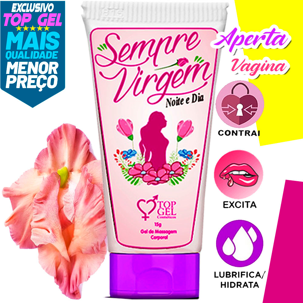 Gel Sempre Virgem apertadinha plus sex shop (Gel lubrificante para elas)  15ml - Top Gel sexy shop Produtos eróticos