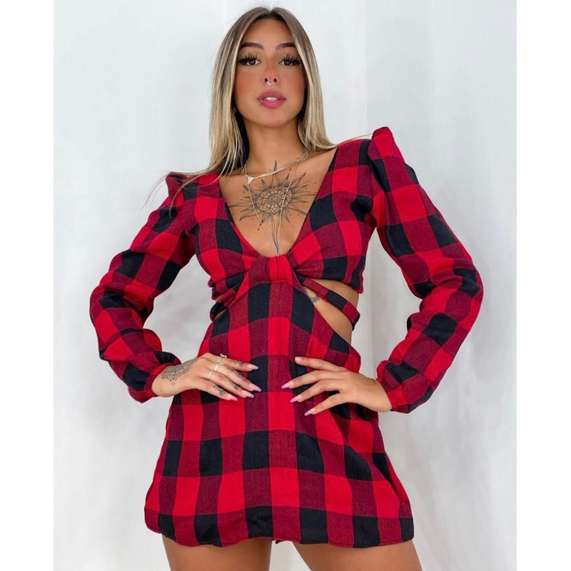 Roupas xadrez para festa hot sale junina