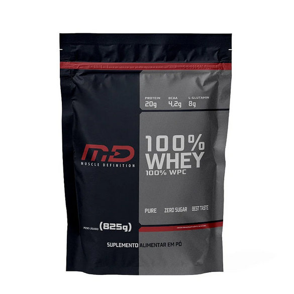 100% Whey Protein 825g Refil - Md Muscle Definition