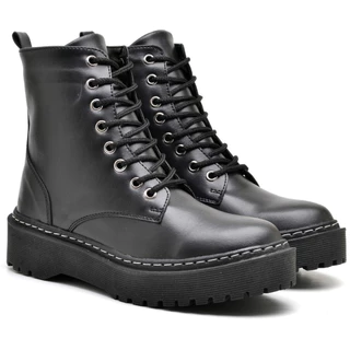 BOTA COTURNO FEMININO COM SOLADO TRATORADO CONFORTÁVEL