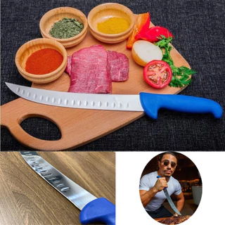 Faca Para Churrasco Cozinha Aço Inox Lâmina Curvada Chef Salt Bae