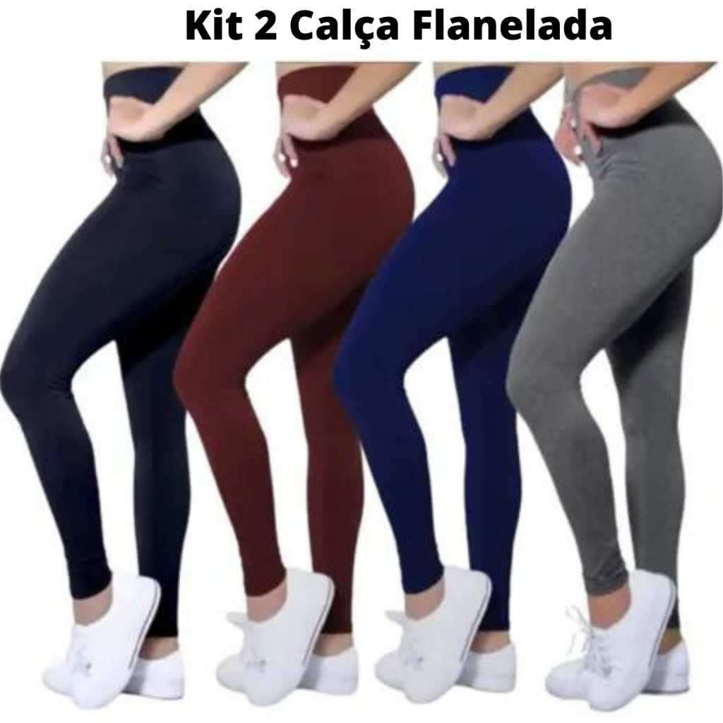 Kit 3 Calças Leggings Diversas Suplex - bicolor preta branca/kaya preta  rosa/listras cinza - Promotop