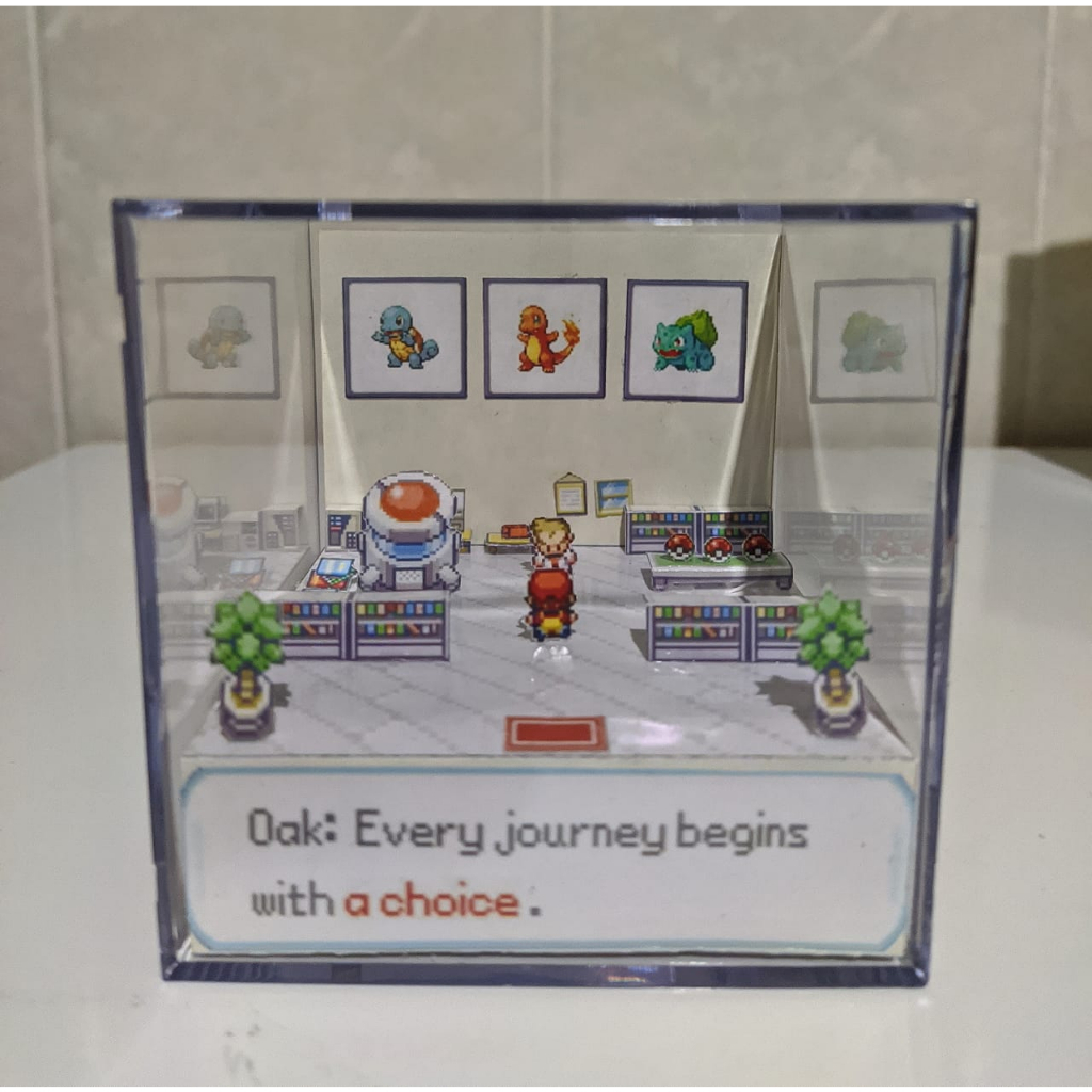 Cubo Diorama Escolha Pokemon 1ª Geração