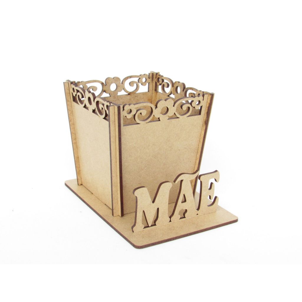 5 Cachepô Dia das Mães MDF CRU Lembrancinhas escolares em Oferta na Shopee