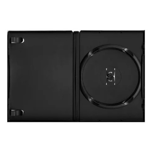 6 Estojo Capa Box Case Dvd-cd Simples Preto 14 Mm