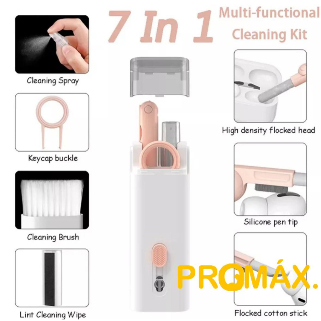 kit 7em 1 de limpeza multifuncional Limpe a poeira da escova de poeira mecânica da tela do notebook