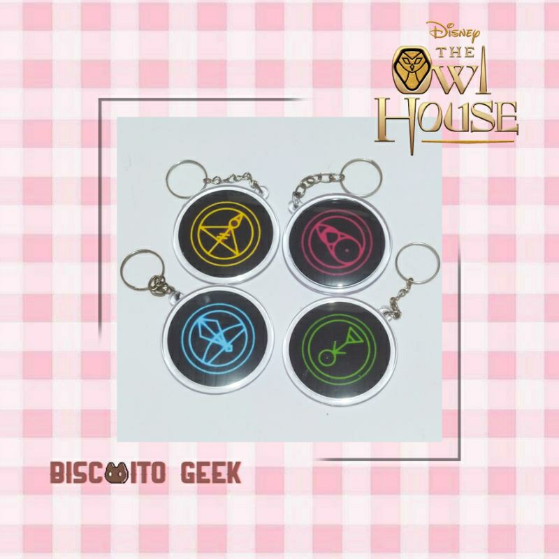 Chaveiro ou cordão Glifos de The Owl House 💜