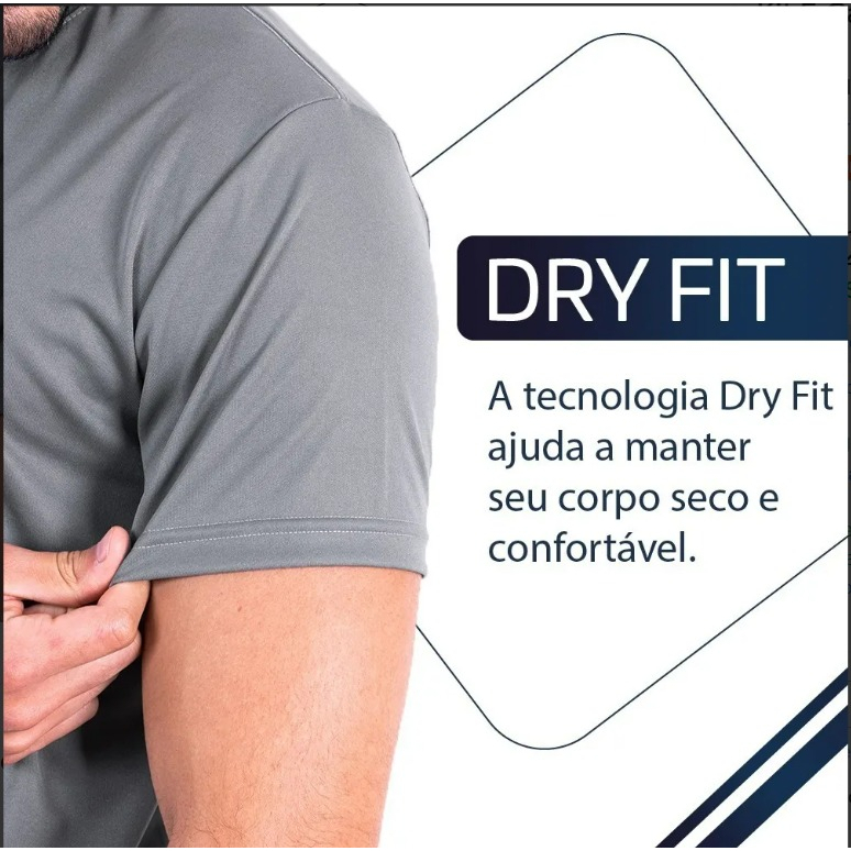 Camiseta Dry-fit masculina treino corrida a academia Alfha Co