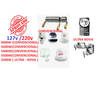 Resistência Lorenzetti Maxi Ducha PARALELA 4400/4500/5400/5500 Watts CONVENCIONAL (ANTIGA) OU ULTRA (NOVA) 127/220 volts, Bellobanho, Max Banho, Relax, Torneira Versatil( APROVADA )